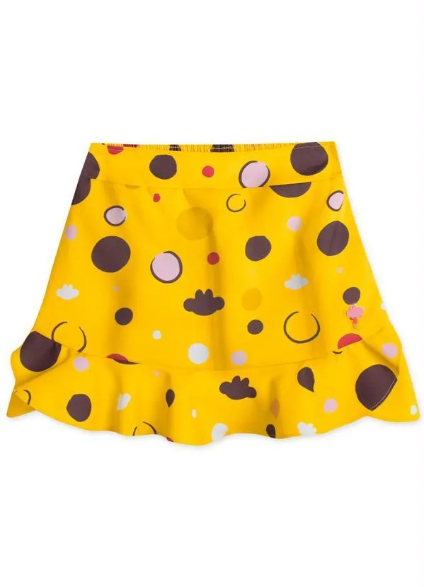 Lilica Ripilica - Saia Cetim Infantil MeninaAmarelo