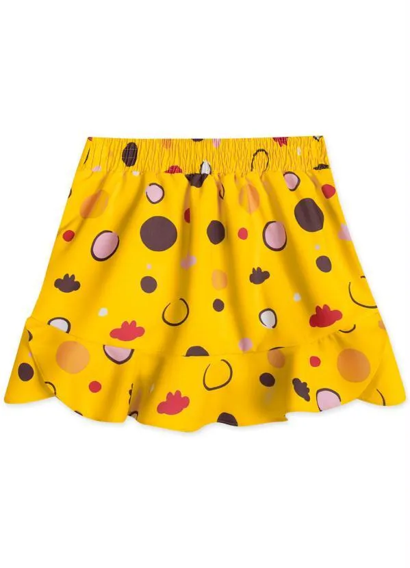Lilica Ripilica - Saia Cetim Infantil MeninaAmarelo 2