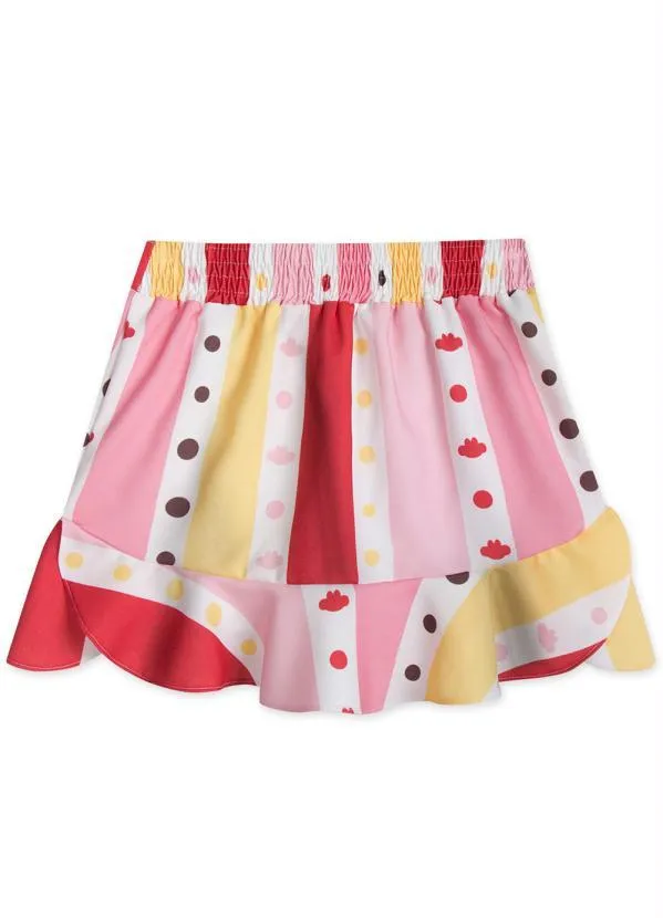 Lilica Ripilica - Saia Cetim Infantil MeninaRosa 2