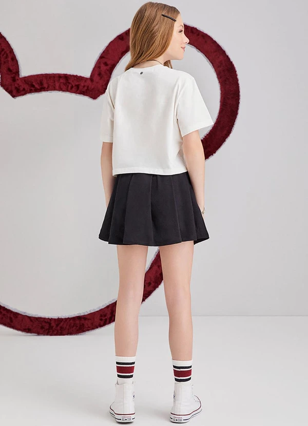 I Am - Saia com Pregas do Mickey Preto 4