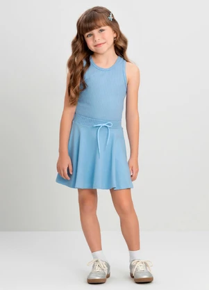 Saia com Short Interno Infantil Quimby Azul - QUIMBY