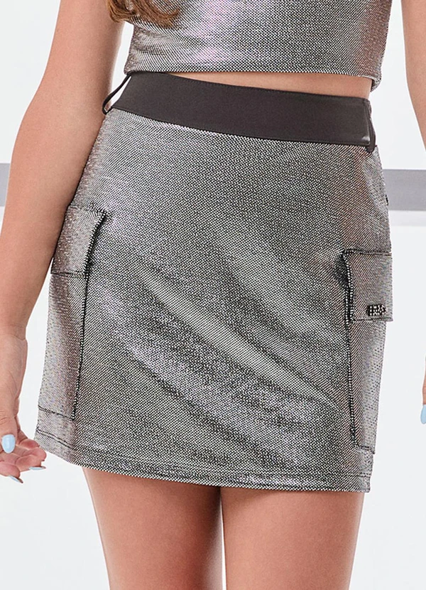 I Am - Saia de Foil Prata Prata 1