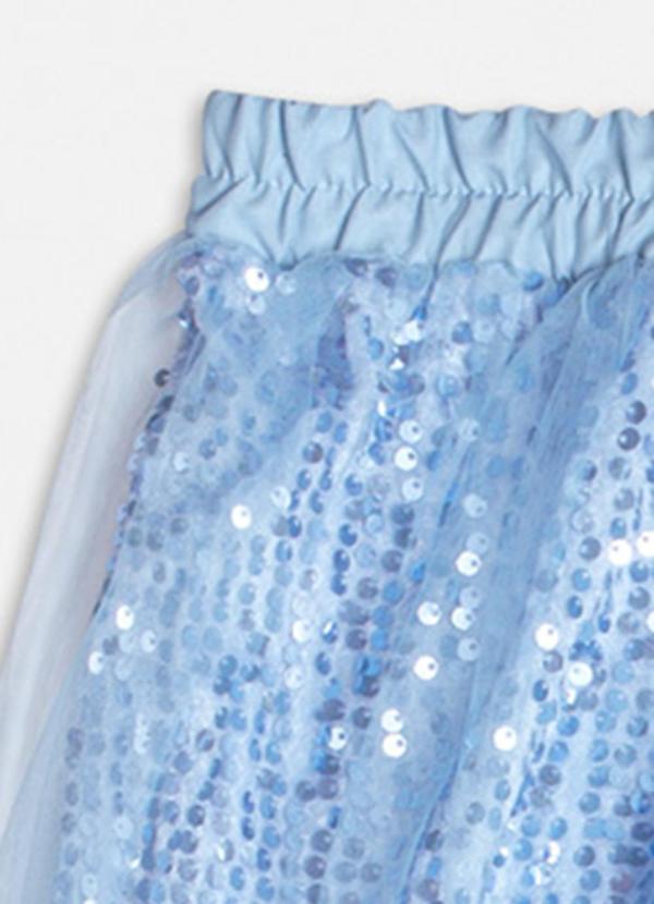 Momi - Saia de Tule Azul com Paetê Azul 3