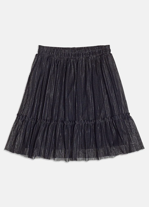 I Am - Saia de Tule com Babados Preto 7