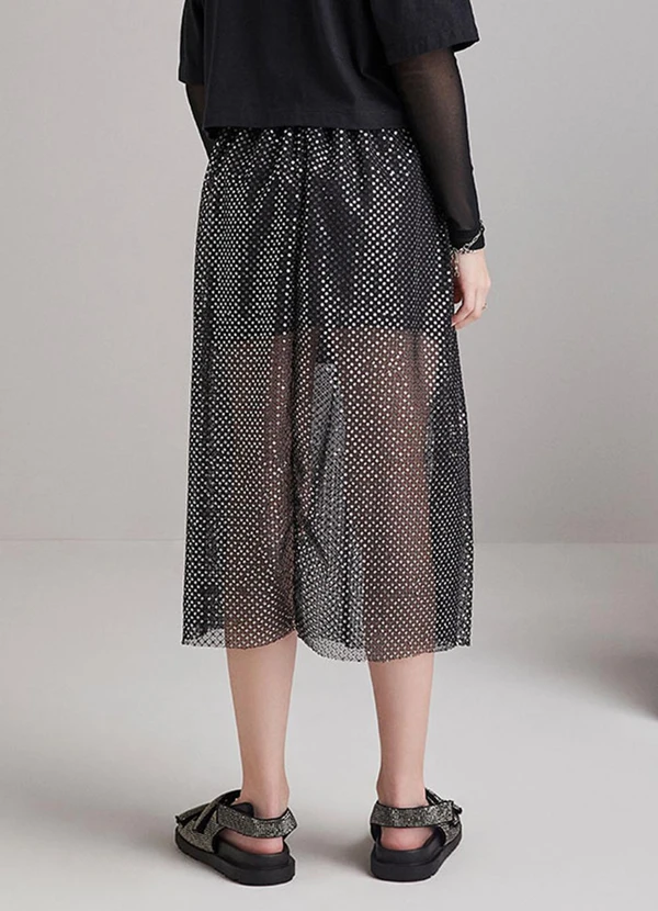 I Am - Saia de Tule com Paetê Preto 2