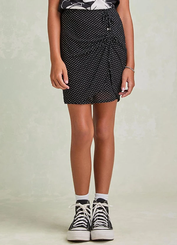 I Am - Saia de Tule com Strass Preto