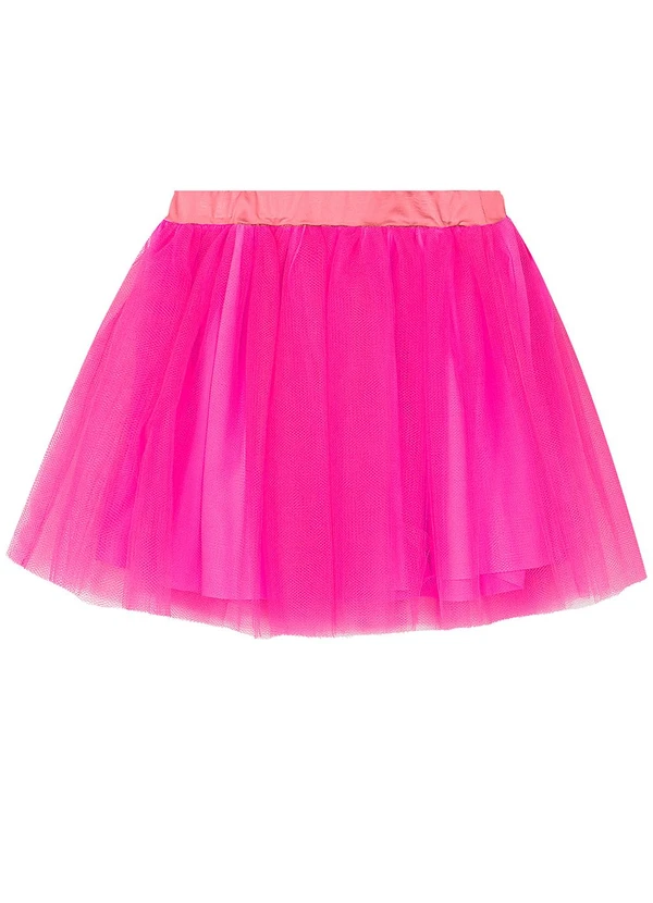 Quimby - Saia e Rede de Cabelo em Tule Rosa 3