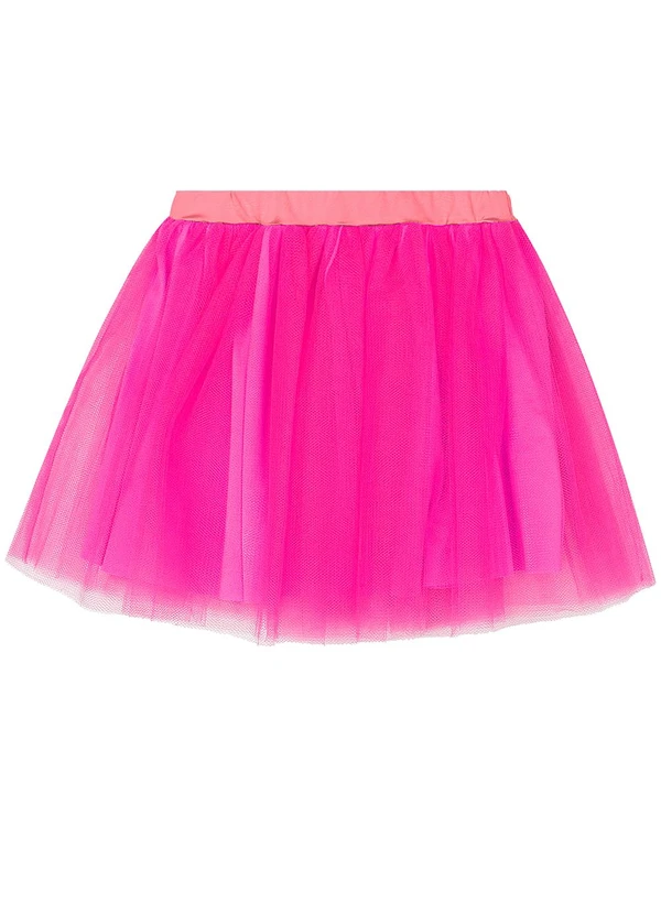 Quimby - Saia e Rede de Cabelo em Tule Rosa 4