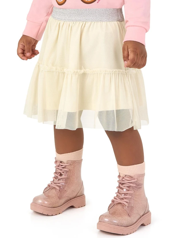 Malwee Kids - Saia Godê em TuleBege