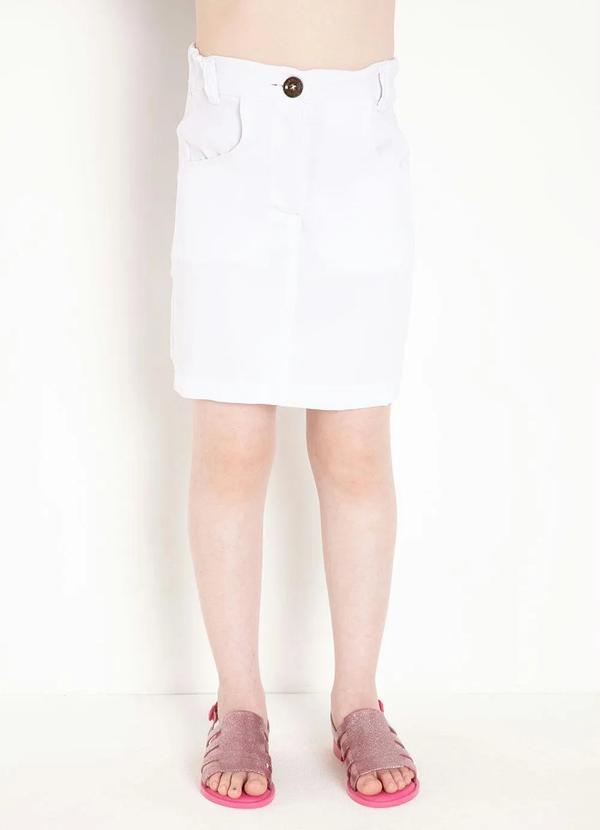 Outlet - Saia Infantil Branca com Bolsos 6