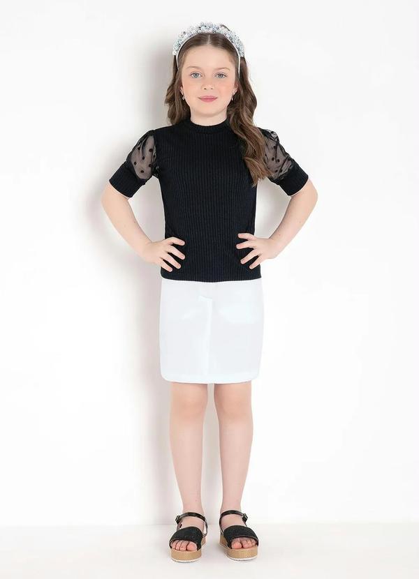 Outlet - Saia Infantil Branca com Bolsos 7