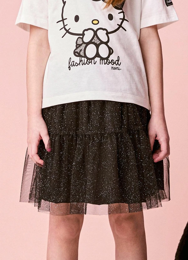Momi - Saia Infantil de Tule com Glitter