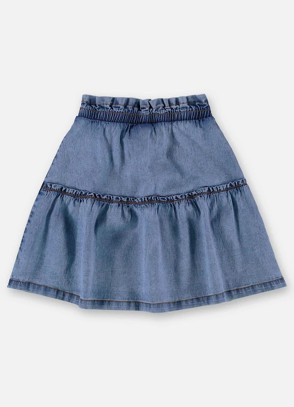 Up Baby - Saia Infantil em Jeans com Elastano Azul 4