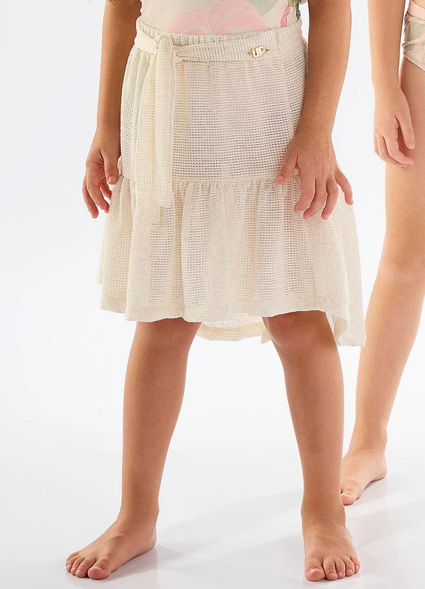 Up Baby - Saia Infantil em Tricot Linho Bege