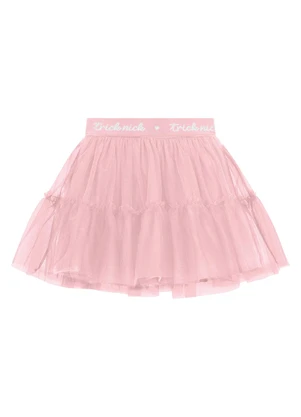 Trick Nick - Saia Infantil em Tule e Meia Malha Rosa - TRICK NICK