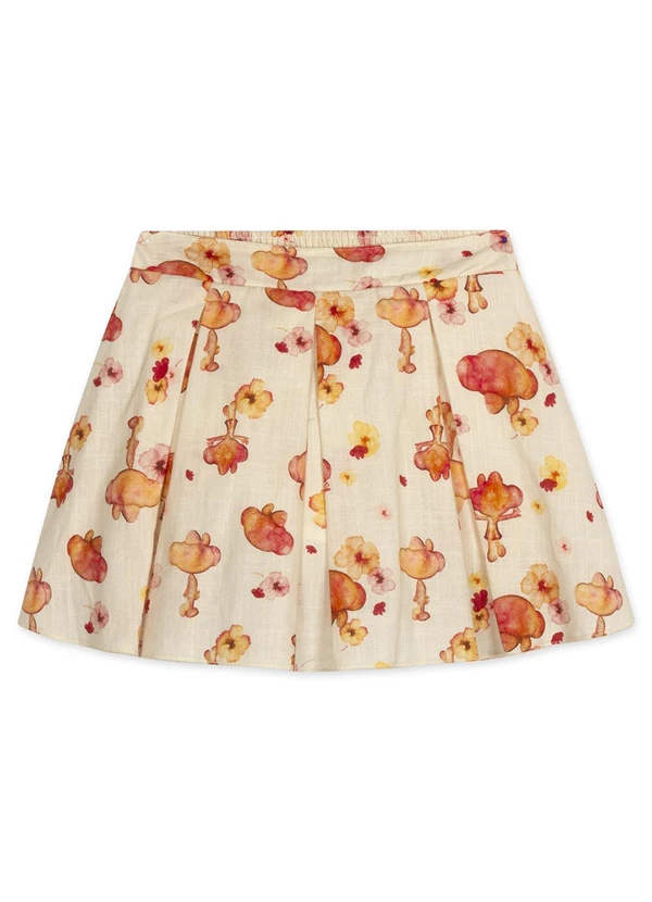 Lilica Ripilica - Saia Infantil Feminina Bege