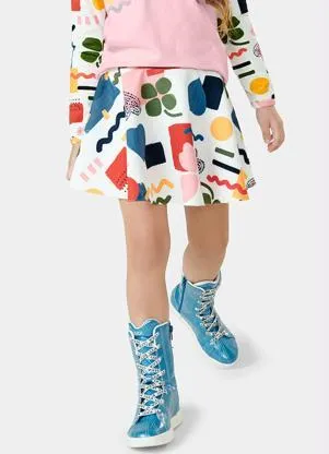 Lilica Ripilica - Saia Infantil MeninaBranco - LILICA RIPILICA