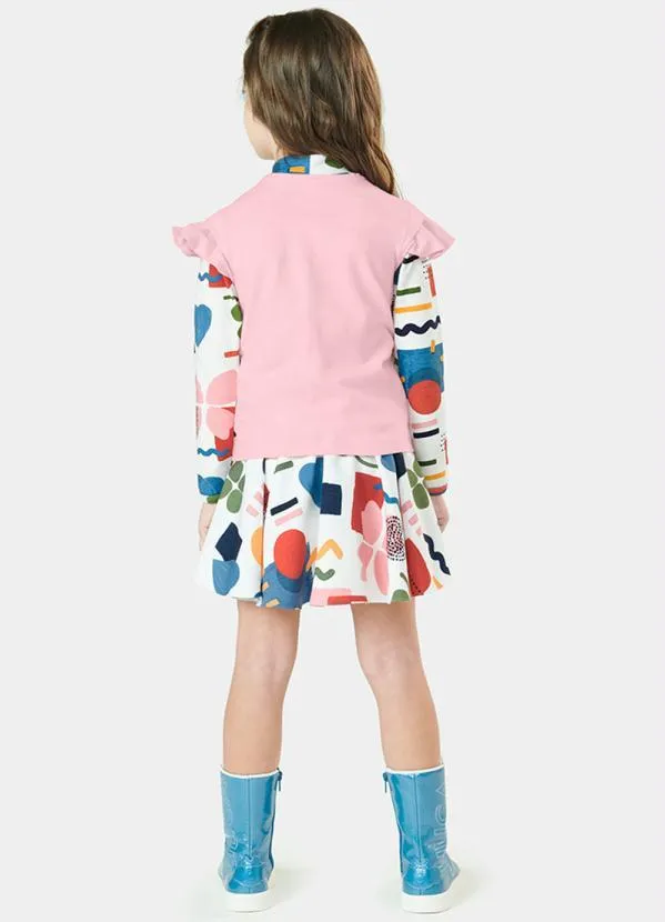 Lilica Ripilica - Saia Infantil MeninaBranco 4