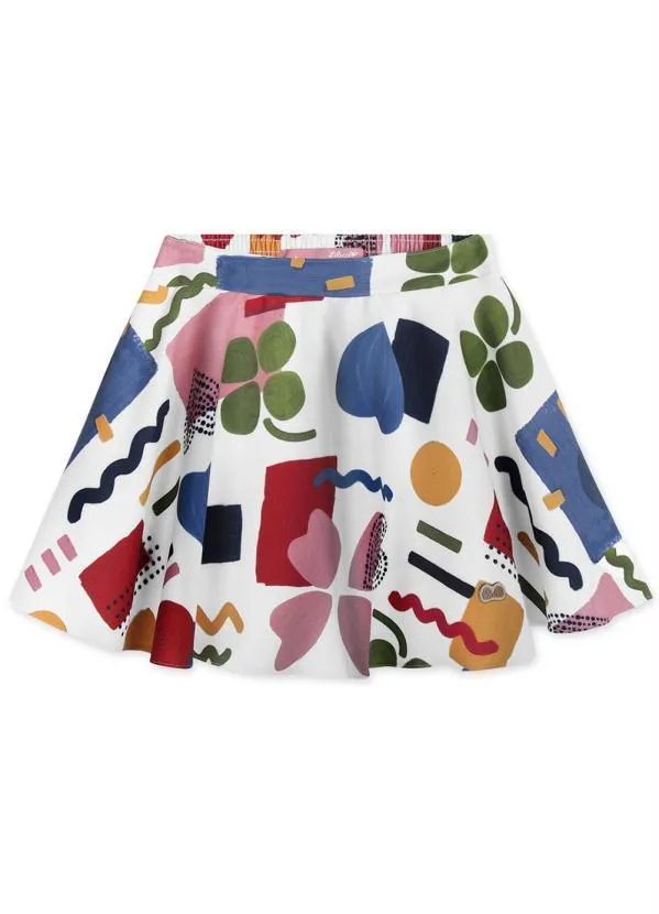 Lilica Ripilica - Saia Infantil MeninaBranco 5