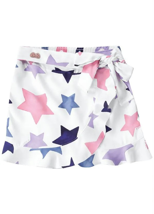 Lilica Ripilica - Saia Infantil MeninaBranco 5