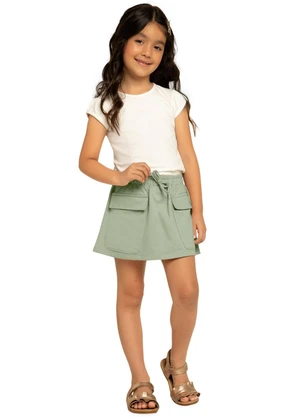 Milon - Saia Infantil Menina Básica Verde - MILON