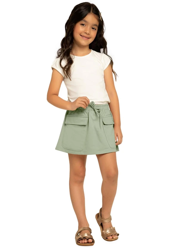 Milon - Saia Infantil Menina Básica Verde 2