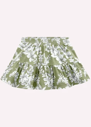 Saia Infantil Menina Flores Milon (Verde) - MILON