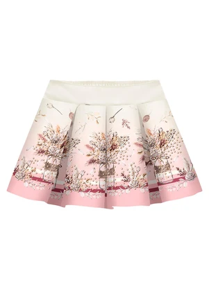 Milon - Saia Infantil Menina Flores Off White - MILON