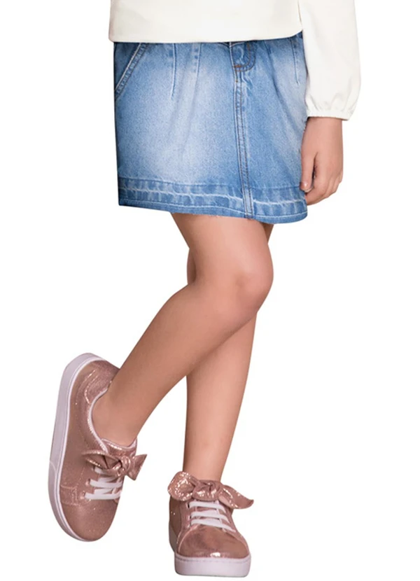 Milon - Saia Infantil Menina Jeans