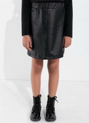 Saia Infantil (Preta) com Elástico na Cintura Saia Infantil (Preta) com Elástico na Cintura