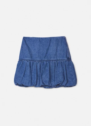 Authoria - Saia Jeans Azul Balonê Azul - AUTHORIA