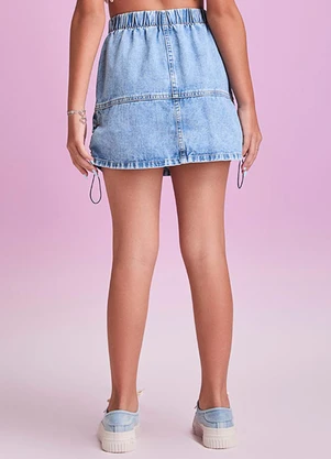 I Am - Saia Jeans com Regulador Azul - I AM