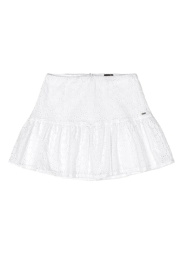 Gloss - Saia Juvenil em Laise Branco 3