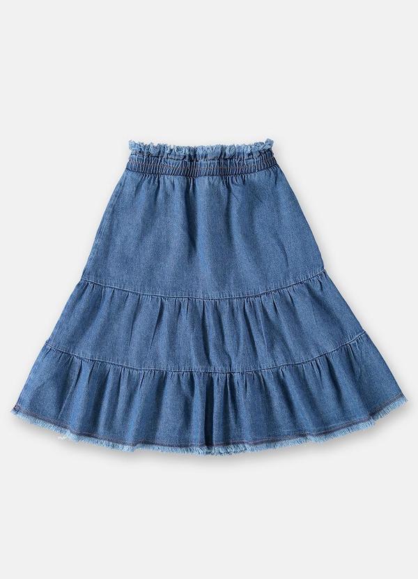 Up Baby - Saia Midi em Jeans Infantil Azul 2