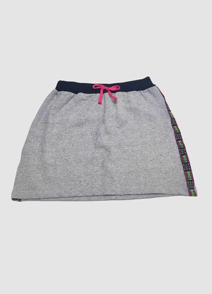 Turminha - Saia Moletom Infantil Cinza - TURMINHA
