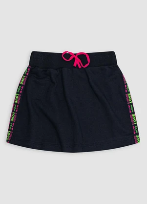 Turminha - Saia Moletom Infantil Preto - TURMINHA