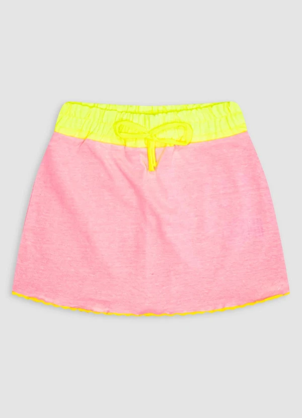 Turminha - Saia Moletom Infantil Rosa