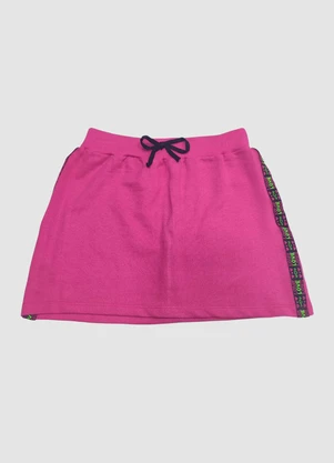 Turminha - Saia Moletom Infantil Rosa - TURMINHA