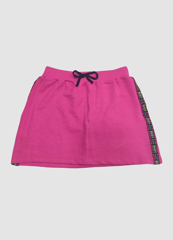 Turminha - Saia Moletom Infantil Rosa
