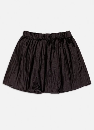 Momi - Saia Parachute Balonê Preto - MOMI