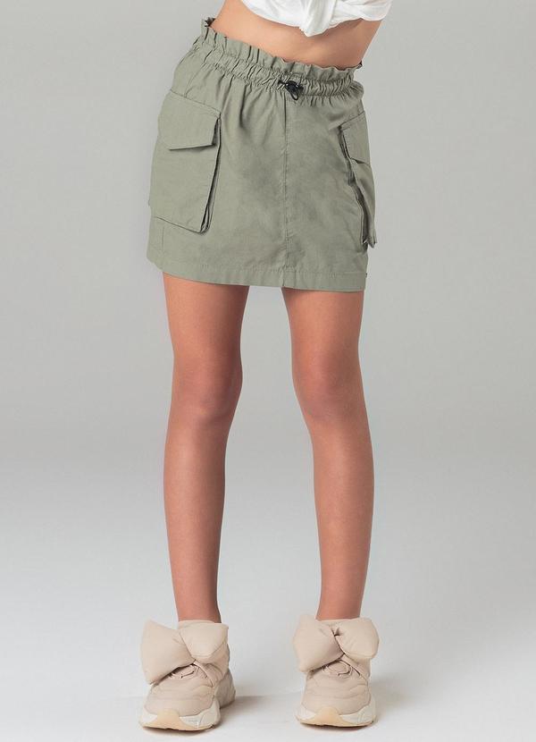 Sun Place - Saia Sarja Infantil Menina Parachute Verde