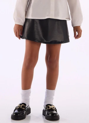 Quimby - Saia Short Interno em Cirrê Preto - QUIMBY
