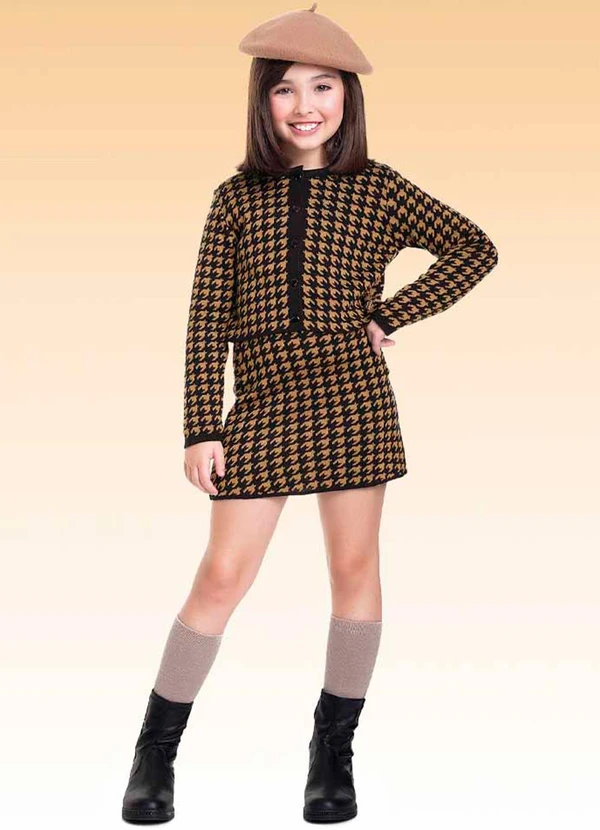 Fakini Kids - Saia Tricot  Preto 2