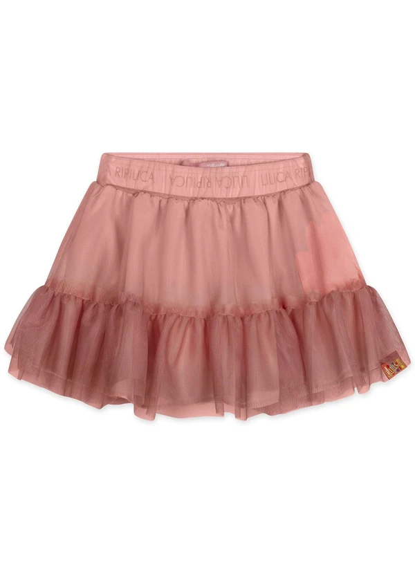Lilica Ripilica - Saia Tule Babados Infantil Feminina Rosa 3