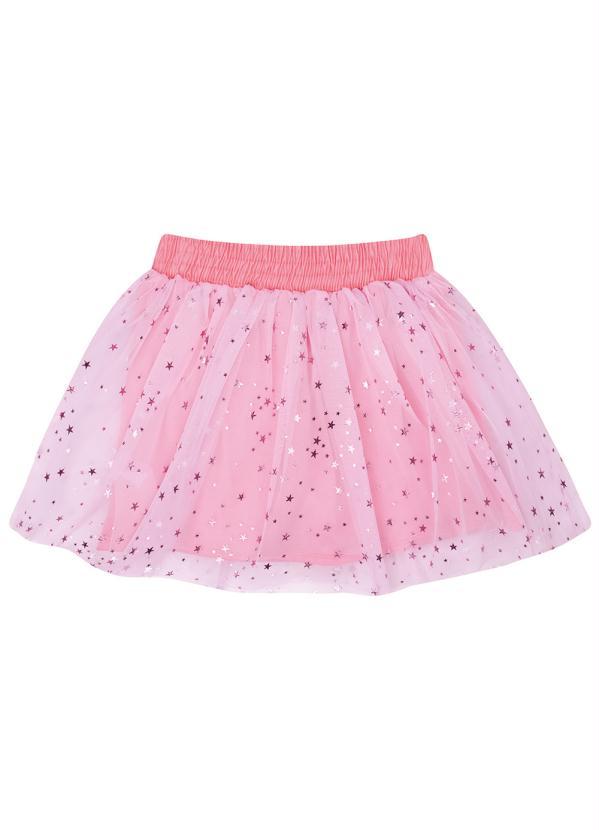 Saia Tule Infantil Feminina Rosa Lilica Ripilica