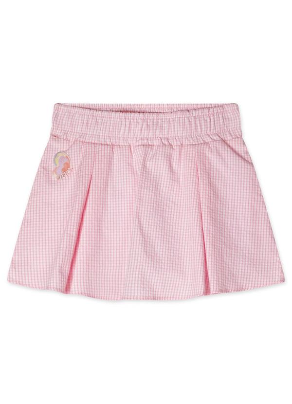 Lilica Ripilica - Saia Xadrez Bebê Feminina Rosa