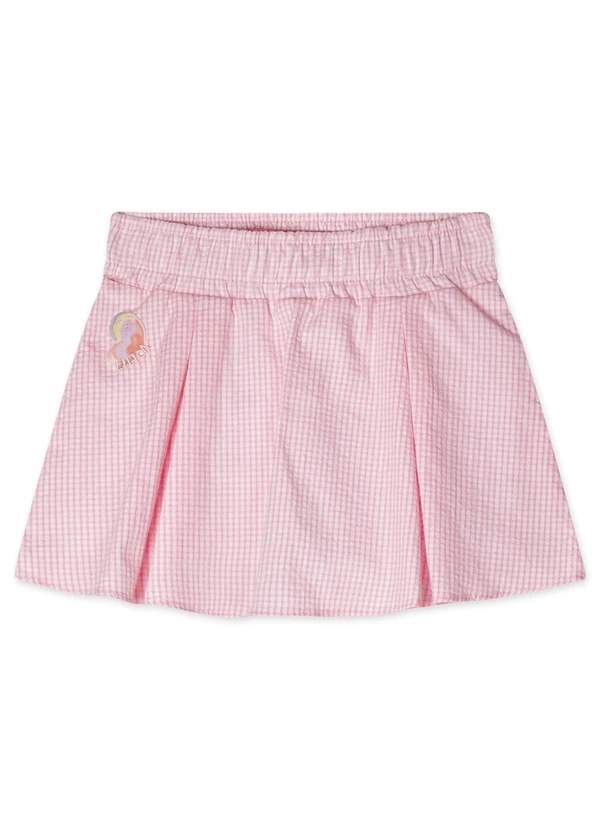 Lilica Ripilica - Saia Xadrez Bebê Feminina Rosa