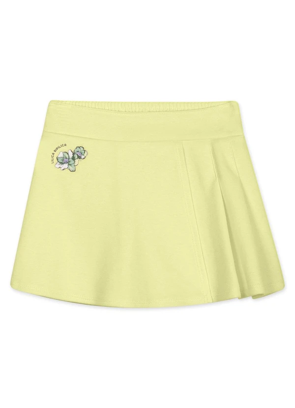 Lilica Ripilica Short-Saia Infantil Feminino Amarelo