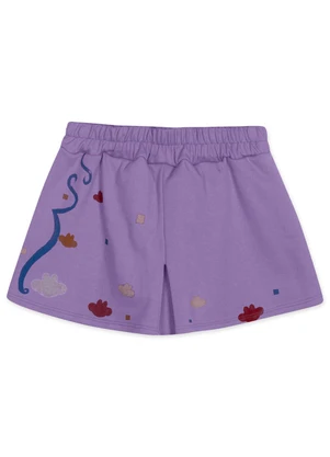 Lilica Ripilica - Short-Saia Infantil Feminino Roxo - LILICA RIPILICA