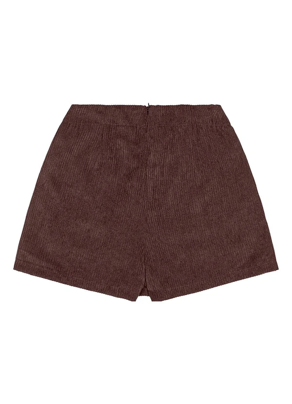 Gloss - Short-Saia Juvenil em Veludo Cotelê Marrom 5